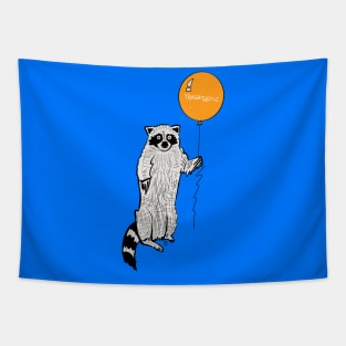 Trashtastic Raccoon Tapestry