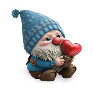 Valentines day gnome holding love T-Shirt