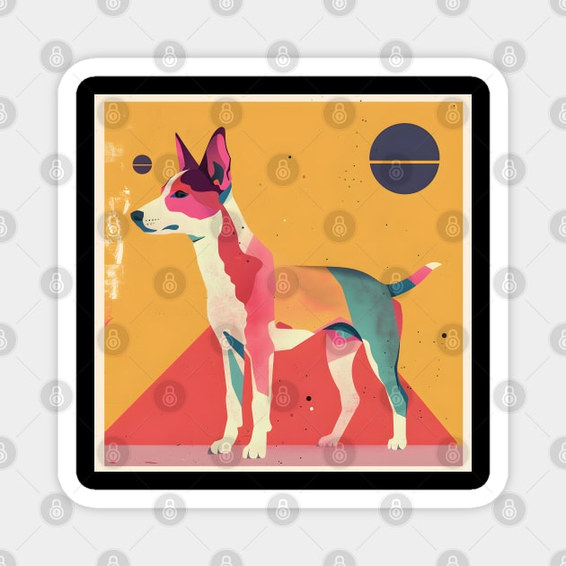 Basenji in 70's Magnet by NatashaCuteShop