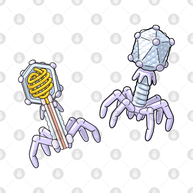 Bacteriophage Structure Illustration by taylorcustom