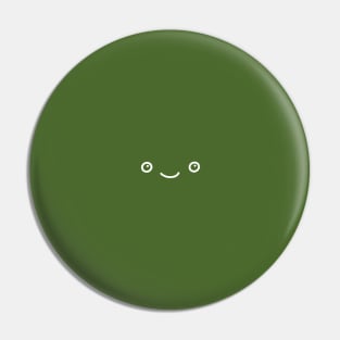 Little Green Happy Face Pin