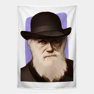 English Naturalist Charles Darwin illustration Tapestry