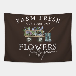 Farm Fresh Flowers Cottagecore Tapestry