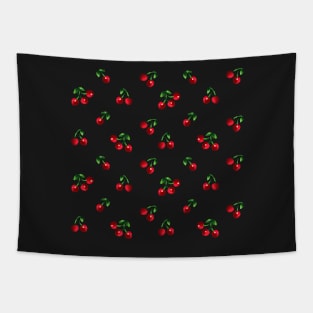 Black Sweet cherry pattern Tapestry