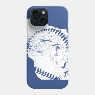 Wisconsin State with Baseball Strings Phone Case