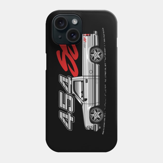 Chevy 454 SS Pickup Truck (Ultra White) Phone Case by Jiooji Project