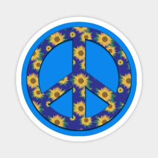 Sunflower Peace Magnet