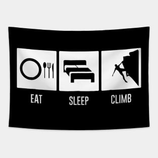 Eat Sleep Climb T Shirt Rock Climbing Mountain Climbing Tapestry