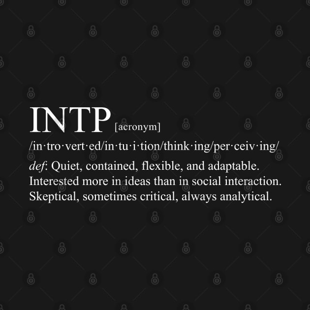 INTP Personality (Dictionary Style) Dark by personalitysecret