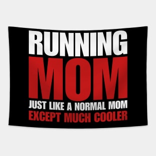 funny running mom Tapestry