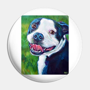 Smiling BOSTON TERRIER Pin