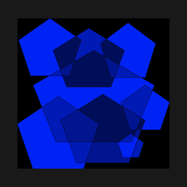 blue pentagon by Fast Art