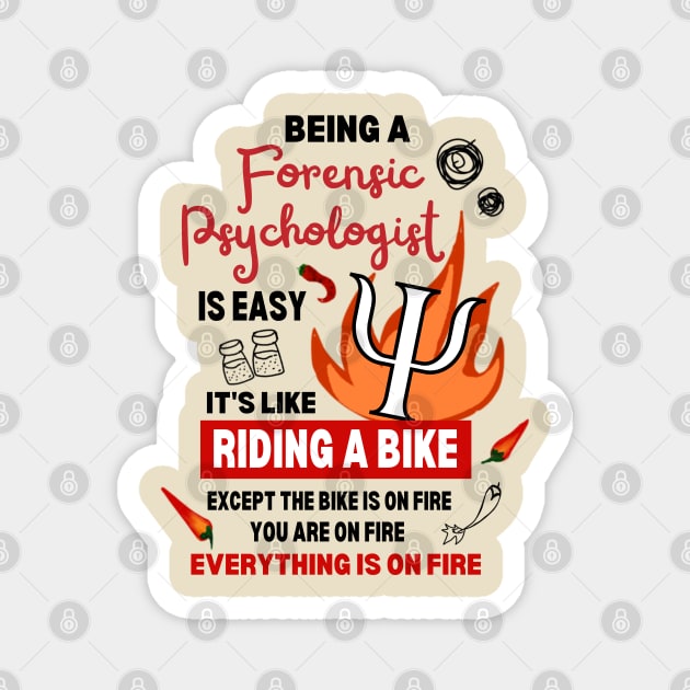 Forensic Psychologist Joke Funny Future Job Magnet by Mochabonk