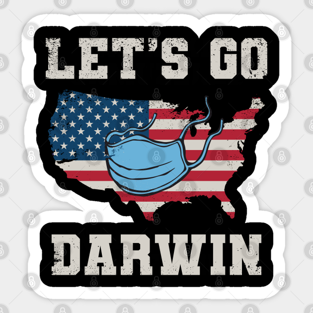 Vintage Lets Go Darwin American flag - Lets Go Darwin - Sticker