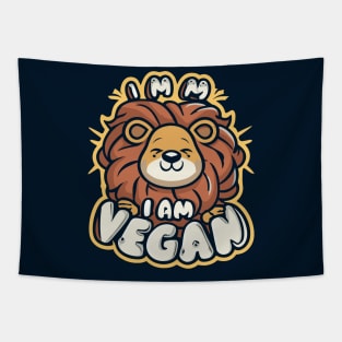 I am vegan lion Tapestry