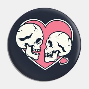 Romantic Skull Pink Pin