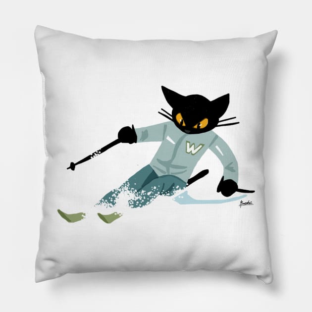 Skiing Pillow by BATKEI