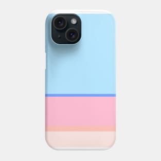 A pleasant pattern of Fresh Air, Cornflower Blue, Little Girl Pink, Very Light Pink and Pale Rose stripes. Phone Case