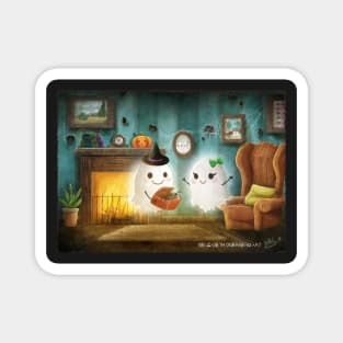 Halloween Ghosts Love Magnet