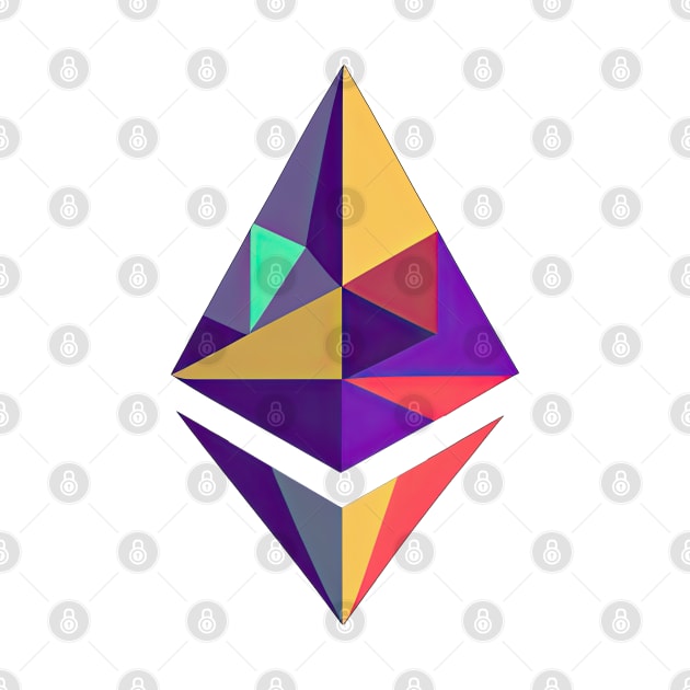 Ethereum logo artistic by blockchainshirts