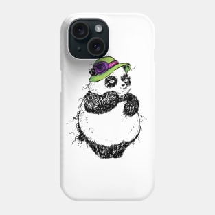 Bashful Lady Panda with a Gorgeous Hat Phone Case