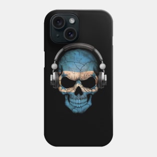 Dark Skull Deejay with Honduras Flag Phone Case