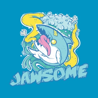 Jawsome High Tide Ocean Sea 80's Shark Lover Urban Streetwear T-Shirt