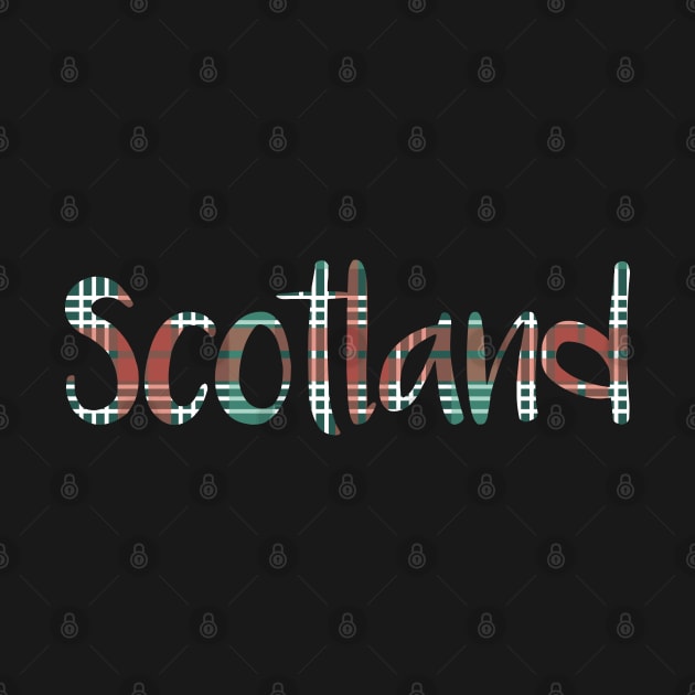 SCOTLAND, Christmas Tartan Style Text Design by MacPean