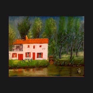 Cottage on the Canal in Venice Vert near Coulon T-Shirt