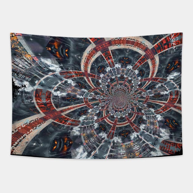 Don't panic about yor abstract future Tapestry by Helgar