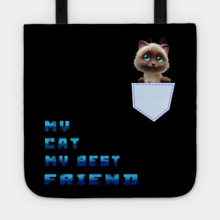 my cat my best Tote