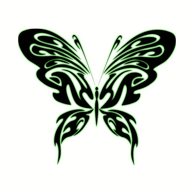 Butterfly Dark Neon by Atomus