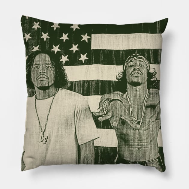 outkast Pillow by fellfreestuffstudio