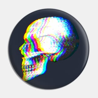 trippy skull Pin