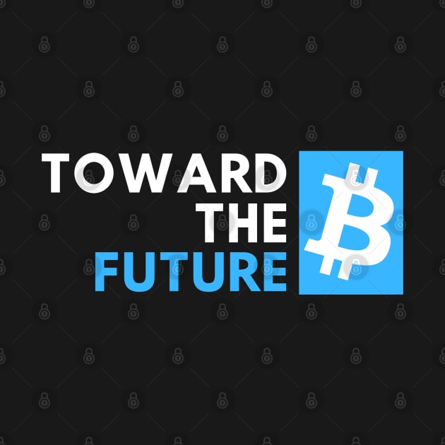 Bitcoin - toward the future - blue by Teebee