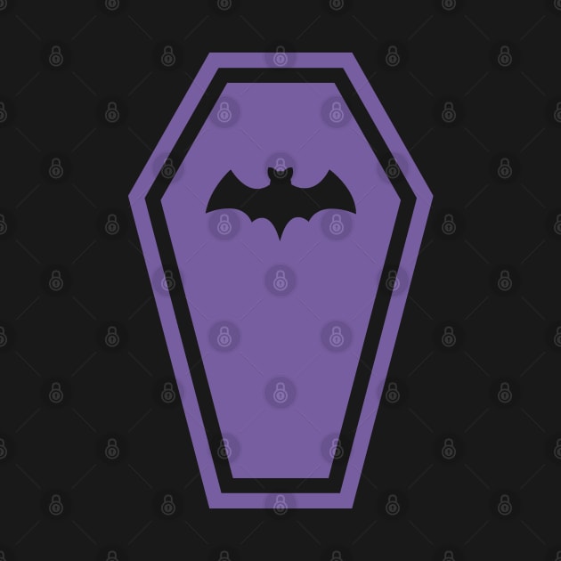 Purple Pastelgoth Vampire Bat Coffin by UndrDesertMoons