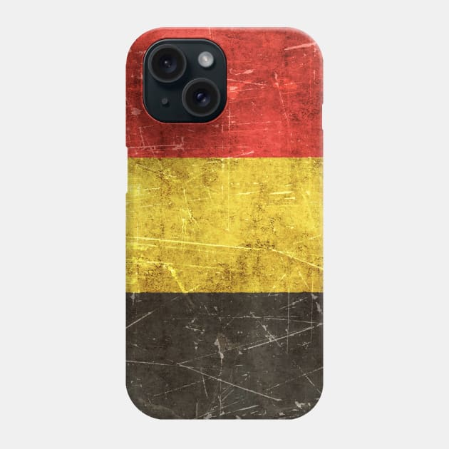 Vintage Aged and Scratched Belgian Flag Phone Case by jeffbartels