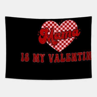 Groovy Mama is My Valentine Cute Heart Retro Boys Girls Kid Tapestry