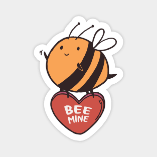 Bee Mine | Adorable Valentine | Bee Carrying Candy Heart Magnet