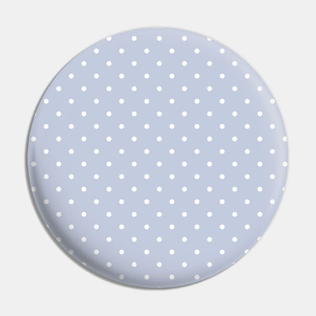 Pale Lavender and White Micro Mini Polka Dot Pin by squeakyricardo