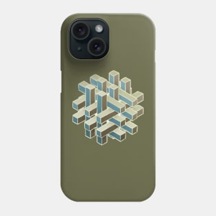 Cube Sticks Pattern Puzzle Phone Case