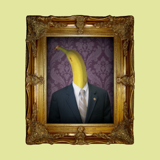 Banana Man in Vintage Frame by FaceTheStrange