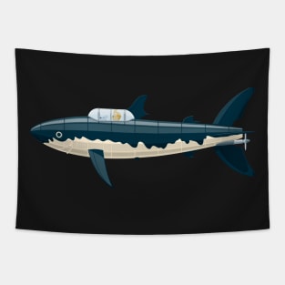 Shark Submarine Tapestry