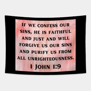 Bible Verse 1 John 1:9 Tapestry