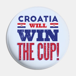 Croatia Win the Cup Pin