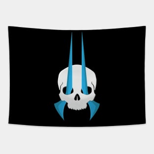 Skull With Halo Energy Sword Tapestry