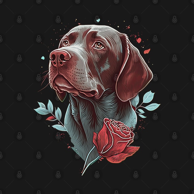 Pointer dog valentine's day by JayD World