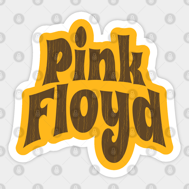 Pink Floyd - Vintage Typography Style - Pink Floyd - Sticker