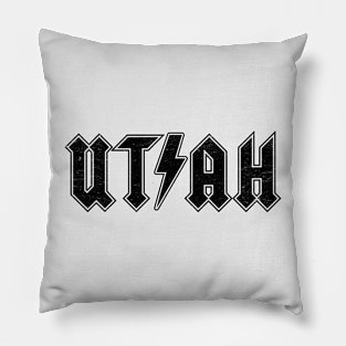 Utah - Rock and Roll Logo Pillow