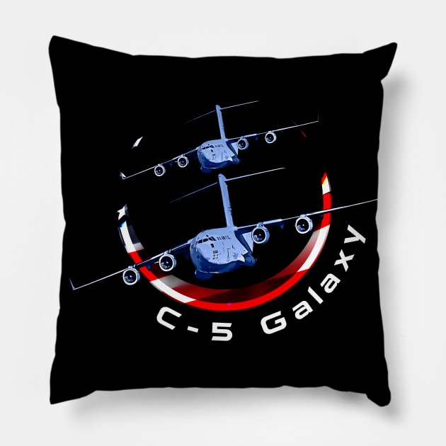 C-5 Galaxy Pillow by aeroloversclothing